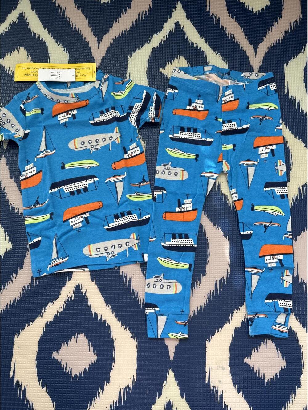 ⛵ 100% ORGANIC COTTON | Baby Gap Boat Pajamas - Size 2T - NWT